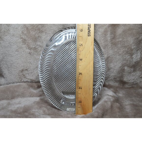 Mikasa Japan Clear Glass Heavy Oval Picture Frame Ribbed Polished Portraits - Picture 8 of 8